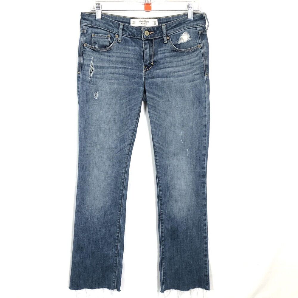 Abercrombie & Fitch The A&F Boot Cut Womens Jeans Size 0R Medium Wash